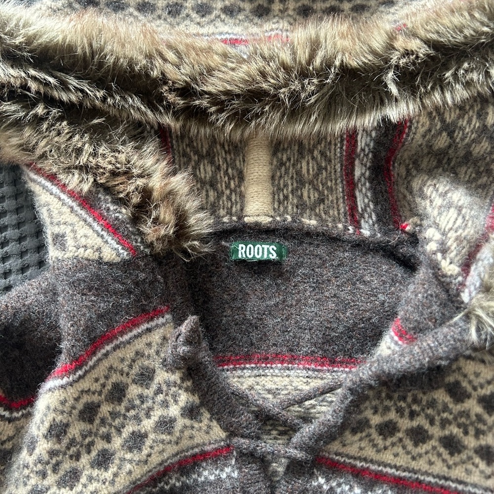 Roots fair isle hooded sweater